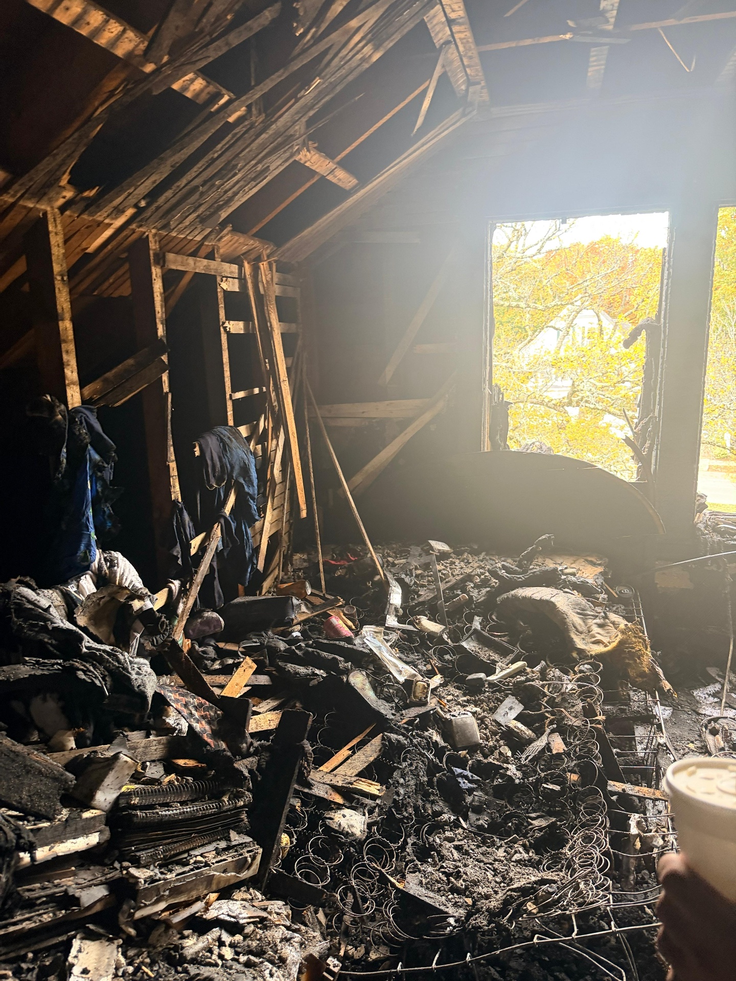 Attic fire damage assessment